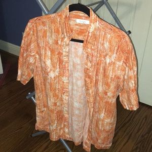 Men’s Medium Turnbury Casual Button Up Orange
